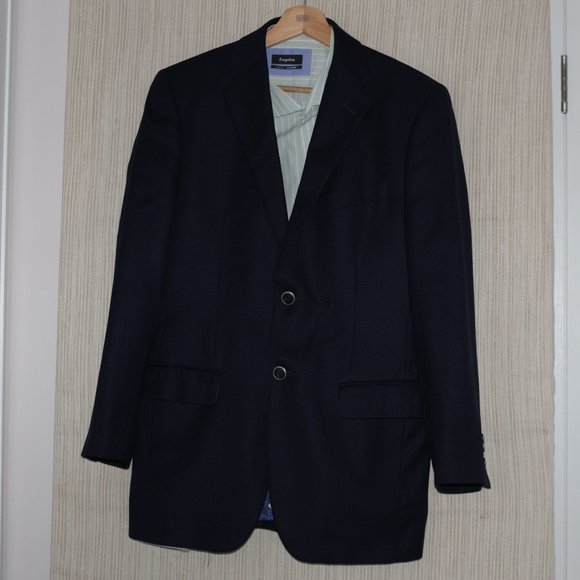 Saks Fifth Avenue Loro Piana Wool Blue 2 Button Men Sport...